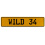 WILD 34  - Yellow Aluminum Street Sign Mancave Euro Plate Name Door Sign Wall