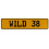 WILD 38  - Yellow Aluminum Street Sign Mancave Euro Plate Name Door Sign Wall