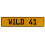 WILD 41  - Yellow Aluminum Street Sign Mancave Euro Plate Name Door Sign Wall