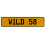 WILD 58  - Yellow Aluminum Street Sign Mancave Euro Plate Name Door Sign Wall