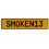 SMOKEN13  - Yellow Aluminum Street Sign Mancave Euro Plate Name Door Sign Wall