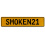 SMOKEN21  - Yellow Aluminum Street Sign Mancave Euro Plate Name Door Sign Wall