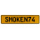 SMOKEN74  - Yellow Aluminum Street Sign Mancave Euro Plate Name Door Sign Wall