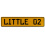 LITTLE 02  - Yellow Aluminum Street Sign Mancave Euro Plate Name Door Sign Wall
