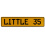 LITTLE 35  - Yellow Aluminum Street Sign Mancave Euro Plate Name Door Sign Wall