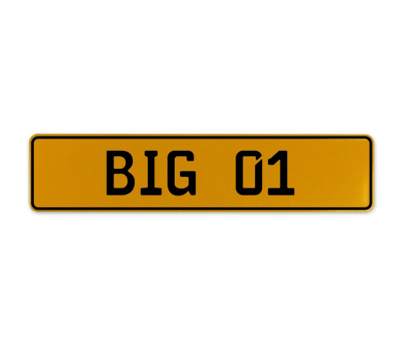 BIG 01  - Yellow Aluminum Street Sign Mancave Euro Plate Name Door Sign Wall