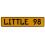 LITTLE 98  - Yellow Aluminum Street Sign Mancave Euro Plate Name Door Sign Wall