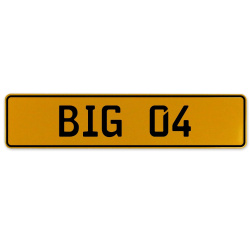 BIG 04  - Yellow Aluminum Street Sign Mancave Euro Plate Name Door Sign Wall