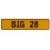 BIG 28  - Yellow Aluminum Street Sign Mancave Euro Plate Name Door Sign Wall