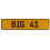 BIG 41  - Yellow Aluminum Street Sign Mancave Euro Plate Name Door Sign Wall