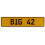 BIG 42  - Yellow Aluminum Street Sign Mancave Euro Plate Name Door Sign Wall