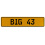 BIG 43  - Yellow Aluminum Street Sign Mancave Euro Plate Name Door Sign Wall