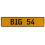 BIG 54  - Yellow Aluminum Street Sign Mancave Euro Plate Name Door Sign Wall