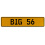 BIG 56  - Yellow Aluminum Street Sign Mancave Euro Plate Name Door Sign Wall