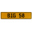 BIG 58  - Yellow Aluminum Street Sign Mancave Euro Plate Name Door Sign Wall