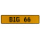 BIG 66  - Yellow Aluminum Street Sign Mancave Euro Plate Name Door Sign Wall