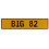 BIG 82  - Yellow Aluminum Street Sign Mancave Euro Plate Name Door Sign Wall