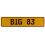 BIG 83  - Yellow Aluminum Street Sign Mancave Euro Plate Name Door Sign Wall