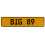 BIG 89  - Yellow Aluminum Street Sign Mancave Euro Plate Name Door Sign Wall