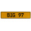 BIG 97  - Yellow Aluminum Street Sign Mancave Euro Plate Name Door Sign Wall
