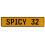 SPICY 32  - Yellow Aluminum Street Sign Mancave Euro Plate Name Door Sign Wall