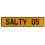 SALTY 05  - Yellow Aluminum Street Sign Mancave Euro Plate Name Door Sign Wall