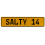 SALTY 14  - Yellow Aluminum Street Sign Mancave Euro Plate Name Door Sign Wall
