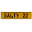 SALTY 22  - Yellow Aluminum Street Sign Mancave Euro Plate Name Door Sign Wall