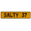 SALTY 37  - Yellow Aluminum Street Sign Mancave Euro Plate Name Door Sign Wall