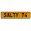 SALTY 74  - Yellow Aluminum Street Sign Mancave Euro Plate Name Door Sign Wall