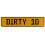 DIRTY 10  - Yellow Aluminum Street Sign Mancave Euro Plate Name Door Sign Wall