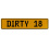 DIRTY 18  - Yellow Aluminum Street Sign Mancave Euro Plate Name Door Sign Wall