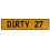 DIRTY 27  - Yellow Aluminum Street Sign Mancave Euro Plate Name Door Sign Wall