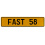 FAST 58  - Yellow Aluminum Street Sign Mancave Euro Plate Name Door Sign Wall