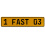 1 FAST 03  - Yellow Aluminum Street Sign Mancave Euro Plate Name Door Sign Wall