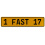 1 FAST 17  - Yellow Aluminum Street Sign Mancave Euro Plate Name Door Sign Wall