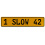 1 SLOW 42  - Yellow Aluminum Street Sign Mancave Euro Plate Name Door Sign Wall