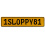 1SLOPPY81  - Yellow Aluminum Street Sign Mancave Euro Plate Name Door Sign Wall