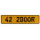 42 2DOOR  - Yellow Aluminum Street Sign Mancave Euro Plate Name Door Sign Wall