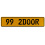 99 2DOOR  - Yellow Aluminum Street Sign Mancave Euro Plate Name Door Sign Wall