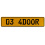 03 4DOOR  - Yellow Aluminum Street Sign Mancave Euro Plate Name Door Sign Wall