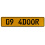 09 4DOOR  - Yellow Aluminum Street Sign Mancave Euro Plate Name Door Sign Wall