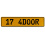 17 4DOOR  - Yellow Aluminum Street Sign Mancave Euro Plate Name Door Sign Wall