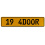 19 4DOOR  - Yellow Aluminum Street Sign Mancave Euro Plate Name Door Sign Wall