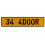 34 4DOOR  - Yellow Aluminum Street Sign Mancave Euro Plate Name Door Sign Wall