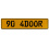 90 4DOOR  - Yellow Aluminum Street Sign Mancave Euro Plate Name Door Sign Wall