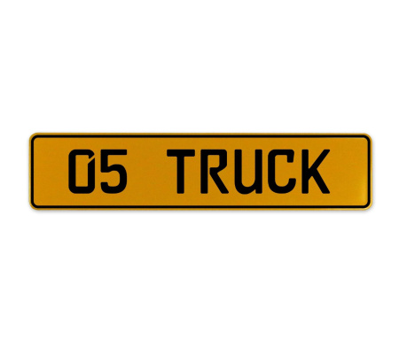 05 TRUCK  - Yellow Aluminum Street Sign Mancave Euro Plate Name Door Sign Wall