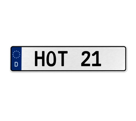 HOT 21  - White Aluminum Street Sign Mancave Euro Plate Name Door Sign Wall Art