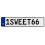 1SWEET66  - White Aluminum Street Sign Mancave Euro Plate Name Door Sign Wall