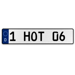 1 HOT 06  - White Aluminum Street Sign Mancave Euro Plate Name Door Sign Wall